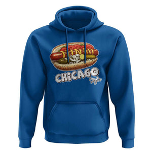 HotDog Lover Hoodie Chicago Style Hot Dog Vintage Summer Souvenir Travel TS11 Royal Blue Print Your Wear