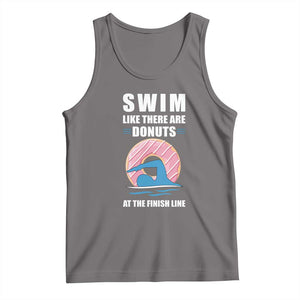 Swimming Lover Tank Top Swim Like There Are Donuts At The Finish Line TS11 Deep Heather Print Your Wear