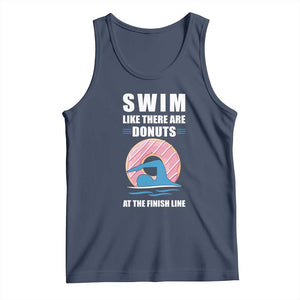 Swimming Lover Tank Top Swim Like There Are Donuts At The Finish Line TS11 Navy Print Your Wear
