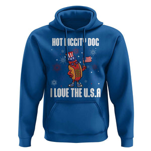 Funny Fourth Of July Hoodie Hot Diggity Dog I Love USA TS11 Royal Blue Print Your Wear