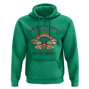 Cicada Invasion Reunion Tour Summer 2024 Hoodie Vintage Broods XIX & XIII Boho Style TS11 Irish Green Print Your Wear