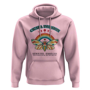 Cicada Invasion Reunion Tour Summer 2024 Hoodie Vintage Broods XIX & XIII Boho Style TS11 Light Pink Print Your Wear