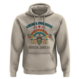 Cicada Invasion Reunion Tour Summer 2024 Hoodie Vintage Broods XIX & XIII Boho Style TS11 Sand Print Your Wear