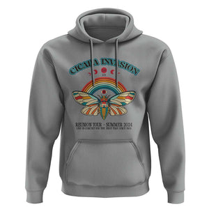 Cicada Invasion Reunion Tour Summer 2024 Hoodie Vintage Broods XIX & XIII Boho Style TS11 Sport Gray Print Your Wear