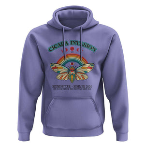 Cicada Invasion Reunion Tour Summer 2024 Hoodie Vintage Broods XIX & XIII Boho Style TS11 Violet Print Your Wear