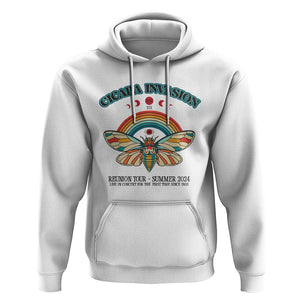 Cicada Invasion Reunion Tour Summer 2024 Hoodie Vintage Broods XIX & XIII Boho Style TS11 White Print Your Wear