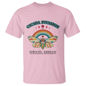 Cicada Invasion Reunion Tour Summer 2024 T Shirt Vintage Broods XIX & XIII Boho Style TS11 Light Pink Print Your Wear