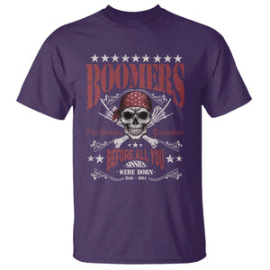 Boomers The Badass Generation Before All You Sissies Were Born T Shirt Baby Boomers Generation Skull TS11 Purple Print Your Wear