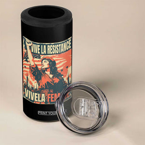 Vive La Resistance Vivela Femme 4 in 1 Can Cooler Tumbler Feminist Women's Right Political Sattire TS11 Print Your Wear