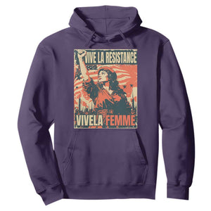 Vive La Resistance Vivela Femme Hoodie Feminist Women's Right Political Sattire TS11 Purple Print Your Wear