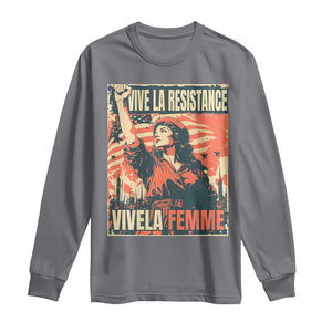 Vive La Resistance Vivela Femme Long Sleeve Shirt Feminist Women's Right Political Sattire TS11 Charcoal Print Your Wear