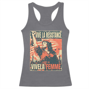 Vive La Resistance Vivela Femme Racerback Tank Top Feminist Women's Right Political Sattire TS11 Charcoal Print Your Wear