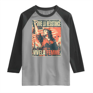Vive La Resistance Vivela Femme Raglan Shirt Feminist Women's Right Political Sattire TS11 Sport Gray Black Print Your Wear