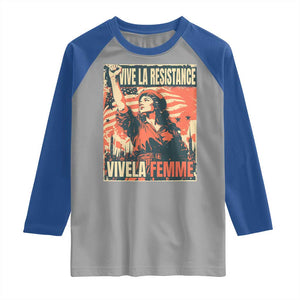 Vive La Resistance Vivela Femme Raglan Shirt Feminist Women's Right Political Sattire TS11 Sport Gray Royal Print Your Wear