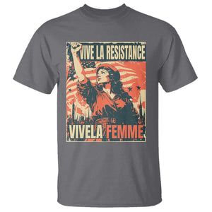 Vive La Resistance Vivela Femme T Shirt Feminist Women's Right Political Sattire TS11 Charcoal Print Your Wear