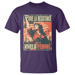 Vive La Resistance Vivela Femme T Shirt Feminist Women's Right Political Sattire TS11 Purple Print Your Wear