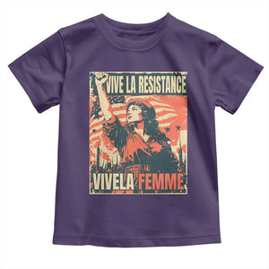 Vive La Resistance Vivela Femme Toddler T Shirt Feminist Women's Right Political Sattire TS11 Purple Print Your Wear