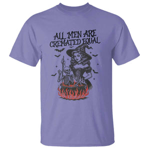 Witch All Men Are Cremated Equal T Shirt Feminist Halloween TS11 Violet Print Your Wear