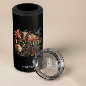 Pro Feminist Women's Rights Vintage Retro Flower 4 in 1 Can Cooler Tumbler TS11 Print Your Wear