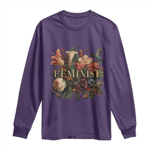 Pro Feminist Women's Rights Vintage Retro Flower Long Sleeve Shirt TS11 Purple Print Your Wear
