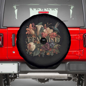 Pro Feminist Women's Rights Vintage Retro Flower Spare Tire Cover TS11 Black Print Your Wear