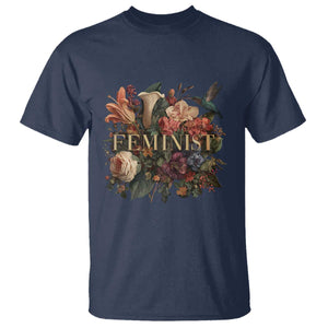 Pro Feminist Women's Rights Vintage Retro Flower T Shirt TS11 Navy Print Your Wear