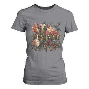 Pro Feminist Women's Rights Vintage Retro Flower T Shirt For Women TS11 Charcoal Print Your Wear