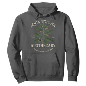 Aqua Tofana Apothecary Hoodie Feminist Woman Owned And Operated TS11 Dark Heather Print Your Wear
