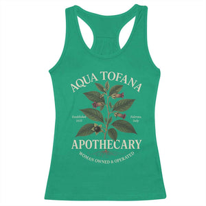 Aqua Tofana Apothecary Racerback Tank Top Feminist Woman Owned And Operated TS11 Irish Green Print Your Wear