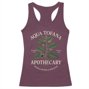 Aqua Tofana Apothecary Racerback Tank Top Feminist Woman Owned And Operated TS11 Maroon Print Your Wear