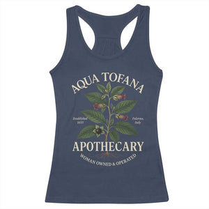 Aqua Tofana Apothecary Racerback Tank Top Feminist Woman Owned And Operated TS11 Navy Print Your Wear