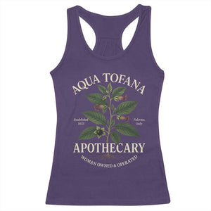 Aqua Tofana Apothecary Racerback Tank Top Feminist Woman Owned And Operated TS11 Purple Print Your Wear