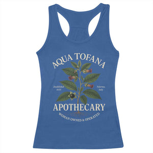 Aqua Tofana Apothecary Racerback Tank Top Feminist Woman Owned And Operated TS11 Royal Blue Print Your Wear