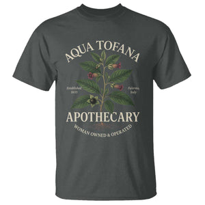 Aqua Tofana Apothecary T Shirt Feminist Woman Owned And Operated TS11 Dark Heather Print Your Wear