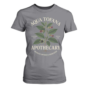 Aqua Tofana Apothecary T Shirt For Women Feminist Woman Owned And Operated TS11 Charcoal Print Your Wear