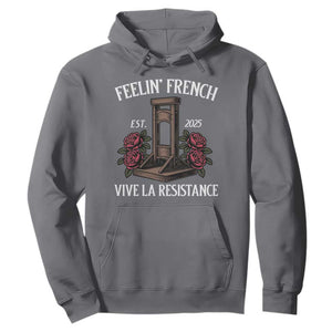 Funny Feelin French Vive La Resistance 2025 Hoodie Vintage Rose Guillotine TS11 Charcoal Print Your Wear