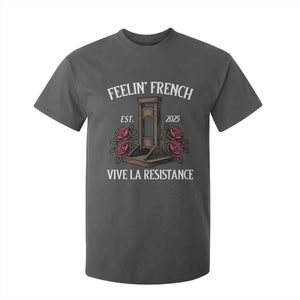 Funny Feelin French Vive La Resistance 2025 T Shirt For Kid Vintage Rose Guillotine TS11 Dark Heather Print Your Wear
