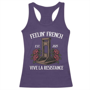 Funny Feelin French Vive La Resistance 2025 Racerback Tank Top Vintage Rose Guillotine TS11 Purple Print Your Wear