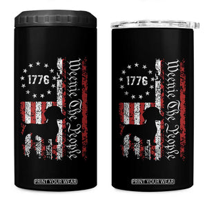 Funny 4th Of July Dachshund Lover 4 in 1 Can Cooler Tumbler Weenie The People American Flag TS11 One Size: 16 oz Black Print Your Wear