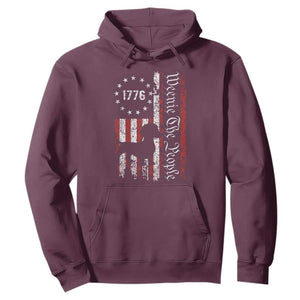 Funny 4th Of July Dachshund Lover Hoodie Weenie The People American Flag TS11 Maroon Print Your Wear