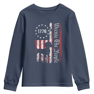 Funny 4th Of July Dachshund Lover Youth Sweatshirt Weenie The People American Flag TS11 Navy Print Your Wear