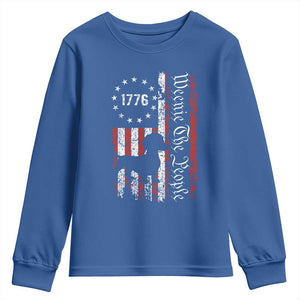Funny 4th Of July Dachshund Lover Youth Sweatshirt Weenie The People American Flag TS11 Royal Blue Print Your Wear