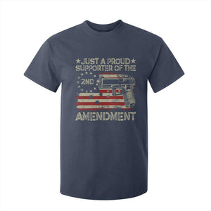 Just A Proud Supporter Of The 2nd Amendment T Shirt For Kid Gun Owner American Flag TS11 Navy Print Your Wear