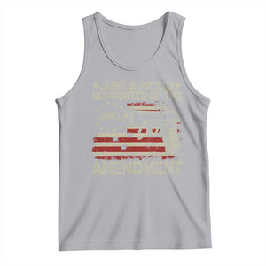 Just A Proud Supporter Of The 2nd Amendment Tank Top Gun Owner American Flag TS11 Athletic Heather Print Your Wear