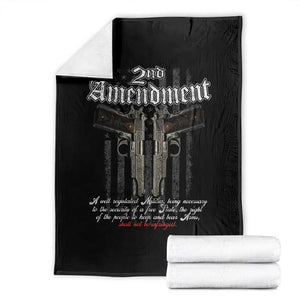 2nd Amendment Pro Gun Throw Blanket Gun Rights Shall Not Be Infringed Patriotic American Flag TS11 Black Print Your Wear