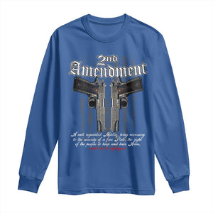 2nd Amendment Pro Gun Long Sleeve Shirt Gun Rights Shall Not Be Infringed Patriotic American Flag TS11 Royal Blue Print Your Wear
