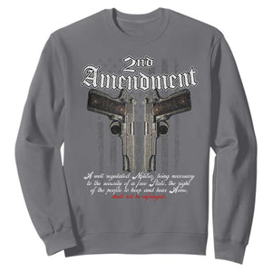 2nd Amendment Pro Gun Sweatshirt Gun Rights Shall Not Be Infringed Patriotic American Flag TS11 Charcoal Print Your Wear