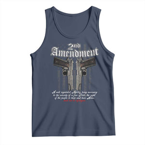 2nd Amendment Pro Gun Tank Top Gun Rights Shall Not Be Infringed Patriotic American Flag TS11 Navy Print Your Wear