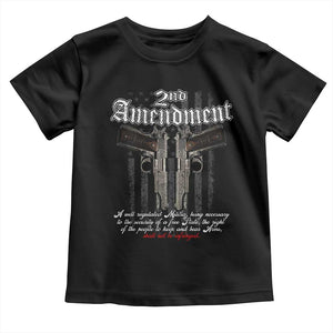 2nd Amendment Pro Gun Toddler T Shirt Gun Rights Shall Not Be Infringed Patriotic American Flag TS11 Black Print Your Wear