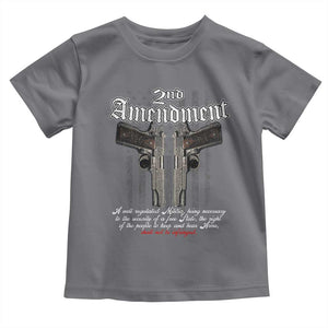 2nd Amendment Pro Gun Toddler T Shirt Gun Rights Shall Not Be Infringed Patriotic American Flag TS11 Charcoal Print Your Wear